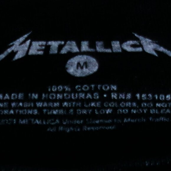 metallica justice for all official MINT M tee - load reload hard rock tick tock - Picture 3 of 3